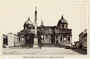 Roma: Tribune of the Basilica of S Maria Maggiore (litho) av Italian School