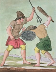 Roman Gladiators, fra LAntica Roma, 1825 av Italian School