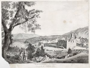 Ruinene av Soriano Calabro og tempelet, Calabria, 1783 av Italian School
