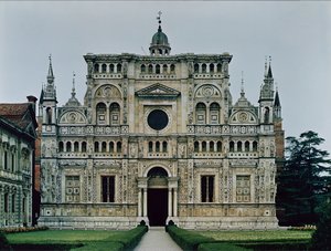 Skjermfasade til karteuserklosteret, startet i 1473 av Italian School