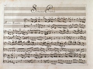 Noter for «Sonata for fiolin and bass continue» av Giuseppe Tartini av Italian School