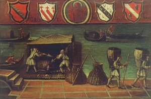 Tegn på Venetian Coal Porters Guild (panel) av Italian School