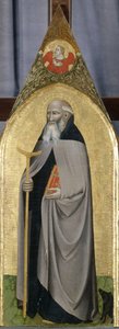 St. Anthony the Abbed, ca. 1360 (tempera på poppeltre) av Italian School
