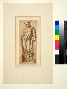 Studie av en antikk statue av Italian School