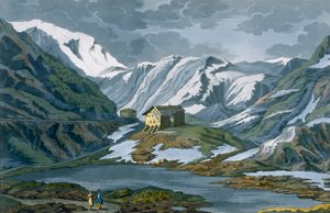 Sveits: Hospice of St. Bernard i Alpene, fra Costume dei Romani, Svizzeri.. av Italian School