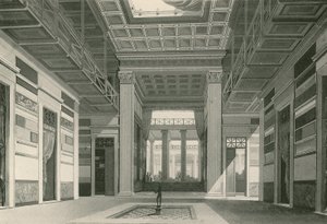 Atriumet til Cassia-huset slik det var (gravyr) av Italian School