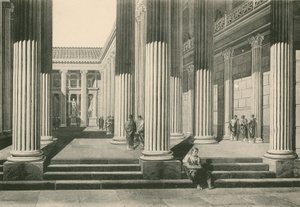Basilikaen slik den var (gravure) av Italian School