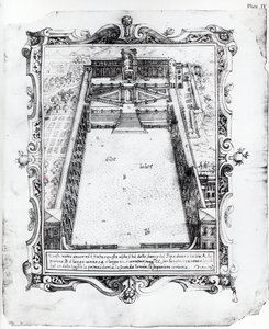 Belvedere-domstolen i Vatikanets Roma, 1581 av Italian School