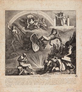 Napoleons fall - Tegneserie om Italias fall, 1814 av Italian School