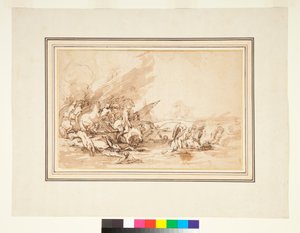 Fluen til Cloelia og hennes følgesvenner, 1650-1700 av Italian School
