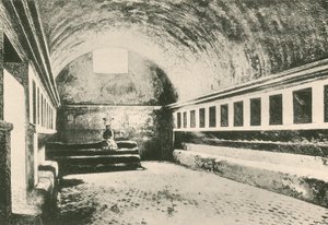 Frigidarium of Womans in the Stabian Baths, som det er (gravyr) av Italian School