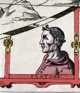 Den greske filosofen Platon (428-348 f.Kr.)"" Detalj av Atlas de Urbano Monte av Italian School