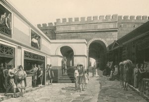 Marineporten slik den var (gravyr) av Italian School