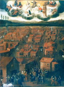 Pesten i Roma i 1656 av Italian School