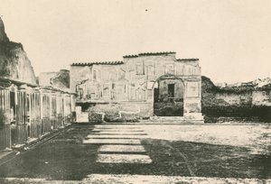The Stabian Baths - The Court-Yard of the Stuccoes som den er (gravyr) av Italian School