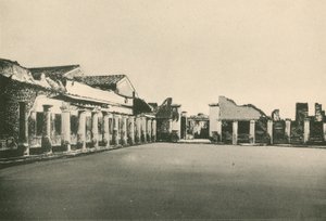 The Stabian Baths - The Wrestling-Place som det er (gravure) av Italian School
