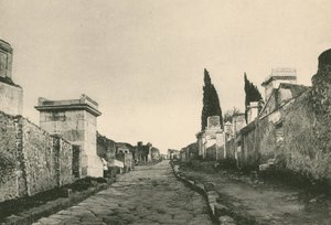 The Street of the Tombs som den er (gravure) av Italian School