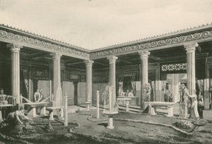 Viridarium i huset til Vettii. Som det var (dyptrykk) av Italian School