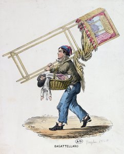 Den vandrende dukkeføreren, ca. 1840 av Italian School