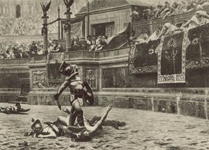 Den omvendte tommelen (litho) av Italian School