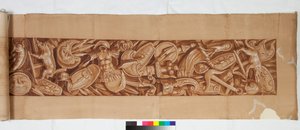 Three Drawings after the Antique, ca. 1750 (penseltegning forhøyet i brun vask over svak angivelse i svart kritt) av Italian School