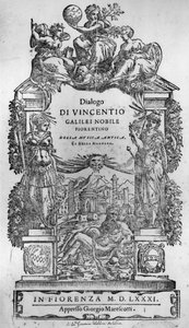 Tittelside til Della Musica Antica et (sic) della Moderna av Vincenzo Galilei, 1581 av Italian School