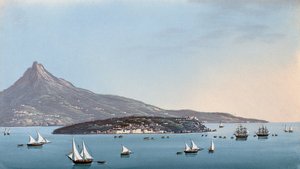 Utsikt over Napoli (gouache) av Italian School