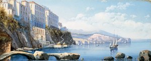 Utsikt over Sorrento (gouache) av Italian School