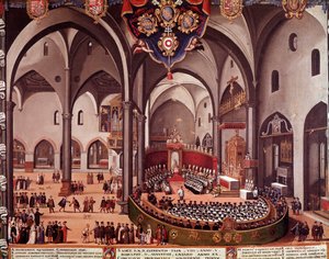 Utsikt over Council of Aquilee i 1596 (Council of Aquileia av Italian School