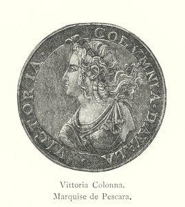 Vittoria Colonna, Marquise de Pescara (gravering) av Italian School