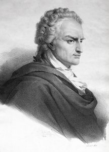 Vittorio Alfieri , italiensk dramatiker og poet (gravering) av Italian School