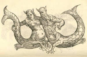 illustrasjon av Monstra Niliaca Parei fra Aldrovandis History of Monsters, 1642 av Italian School