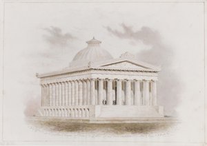 U.S. Custom House, New York-perspektiv, 1834 av Ithiel Town