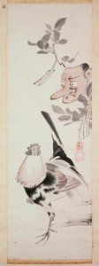 Hane og Tengu-maske, ca. 1775 (blekk og lys farge på papir)