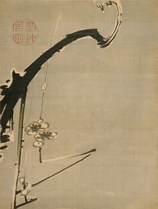 Plommeblomster - Jakuchu, Ito (1716-1800) - 1700-tallet - Akvarell og blekk på papir - 34,8x26,2 - Suntory Museum of Art