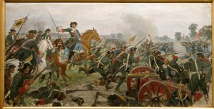 Poltava Battle i 1709 (olje på lerret)
