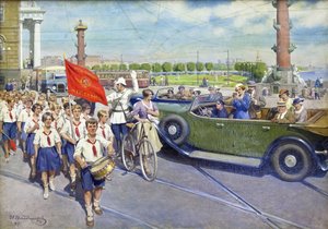 De utenlandske turistene i Leningrad