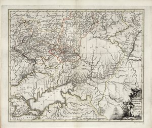 Generelt kart over Azov Governorate, 1782. av Ivan Ivanovich Islenyev