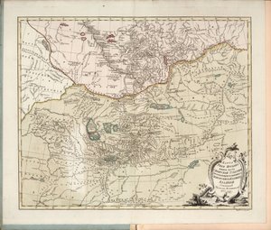 Kart over Irtysh-elven, den sørlige delen av Siberian Governorate, 1777. av Ivan Ivanovich Islenyev