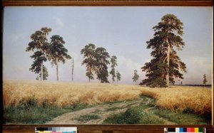 Champ de Seigle (Rieu-feltet) - Peinture de Ivan Ivanovich Shishkin (Chichkine) (1832-1898), huile sir toile av Ivan Ivanovich Shishkin