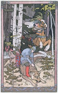 Scene fra et russisk eventyr, 1899 av Ivan Yakovlevich Bilibin