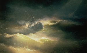 Skipet Maria i stormen av Ivan Konstantinovich Aivazovsky