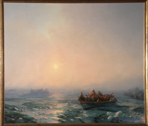 Isdrift på Dnepr-elven, 1872 av Ivan Konstantinovich Aivazovsky