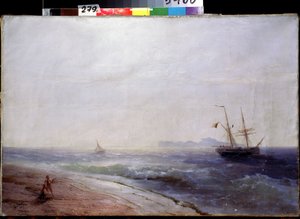 Líle de Tzapri (Italia) (Tzapri Island). Peinture av Ivan Konstantinovich Aivazosky (Ivan Konstantinovich Aivazovsky av Ivan Konstantinovich Aivazovsky