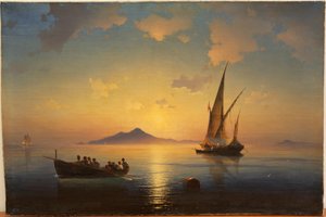 The Bay of Napoli av Aivazovsky, Ivan Konstantinovich (1817-1900) av Ivan Konstantinovich Aivazovsky