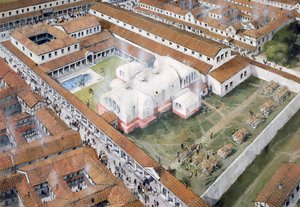 Baths, Wroxeter Roman City, Shropshire, 2. århundre c1980-c2017
