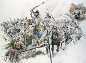 Slaget ved Flodden Field, 1513, c1990-2010. av Ivan Lapper