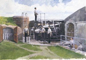 Kanonpost, Pendennis Castle, Cornwall, 1800-tallet, 1998 av Ivan Lapper