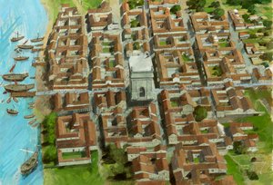 Richborough Roman Fort, Kent, c3. århundre 1990-2010