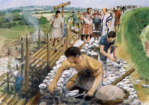 Silchester romerske bymurer, c2nd century, 1990-2010.